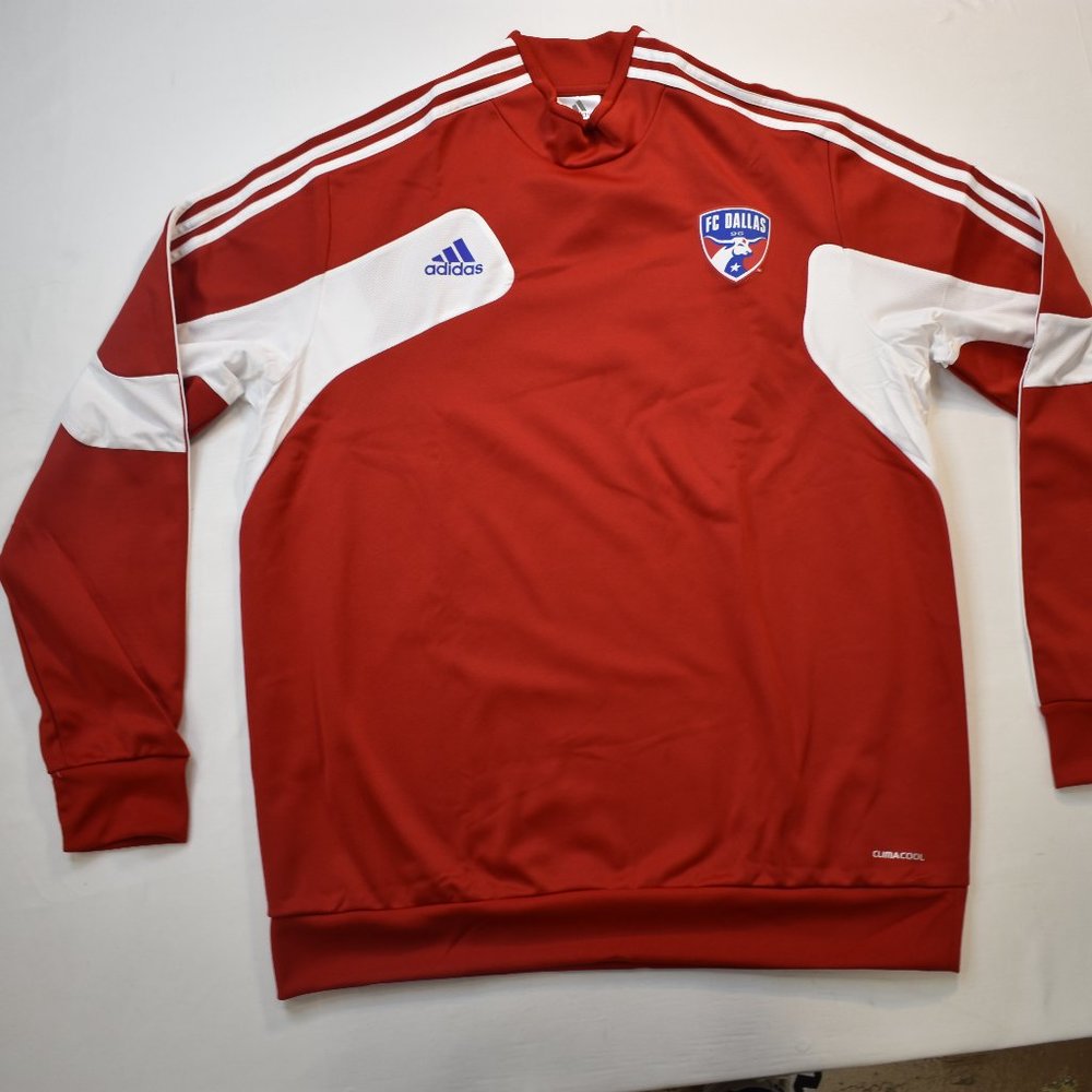 adidas MLS Mens F.C. Dallas Soccer Climacool Training Top Sweatshirt NWT S-XL